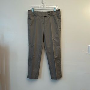 Gray/khaki cotton capris